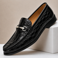 Carrowmere Textured Leather Loafers